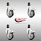 Service Caster 4 Inch 316SS Thermoplastic Rubber Swivel 1-5/8 Inch Stem Caster Set Lock Brake SCC-SS316TTLEX20S414-TPRB-158-4 - alternate 2